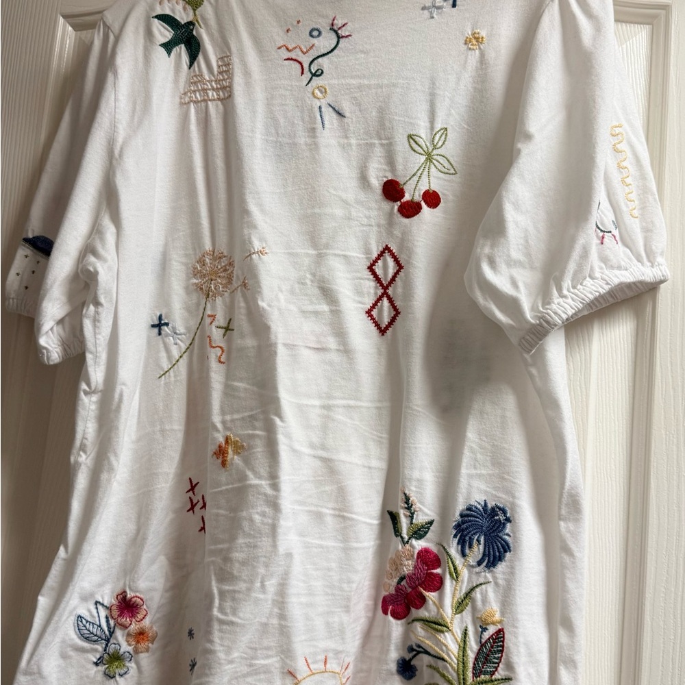 Johnny Was-Cleo Short Puff Sleeve Tee - Picture 7 of 8